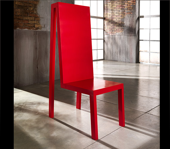 Exercice rouge - hand-made chair